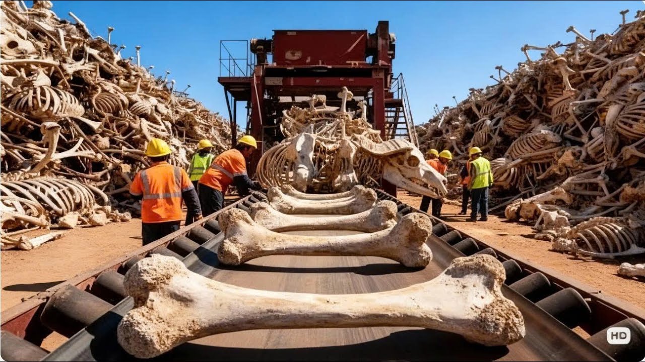 Unbelievable! How Animal Bones Are Turned Into Valuable Products | Inside the Recycling Factory