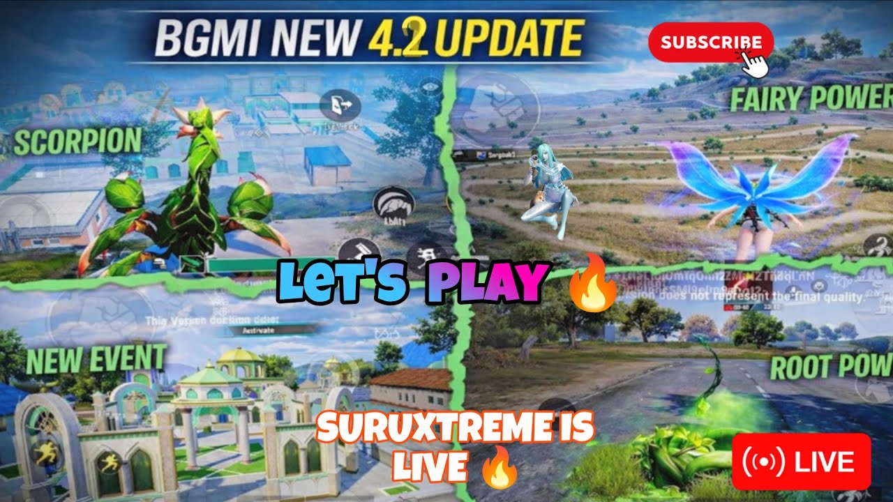 SURUXTREME Is LIVE!  BGMI New 4.2 Update Live | Full Rush Gameplay 🔥