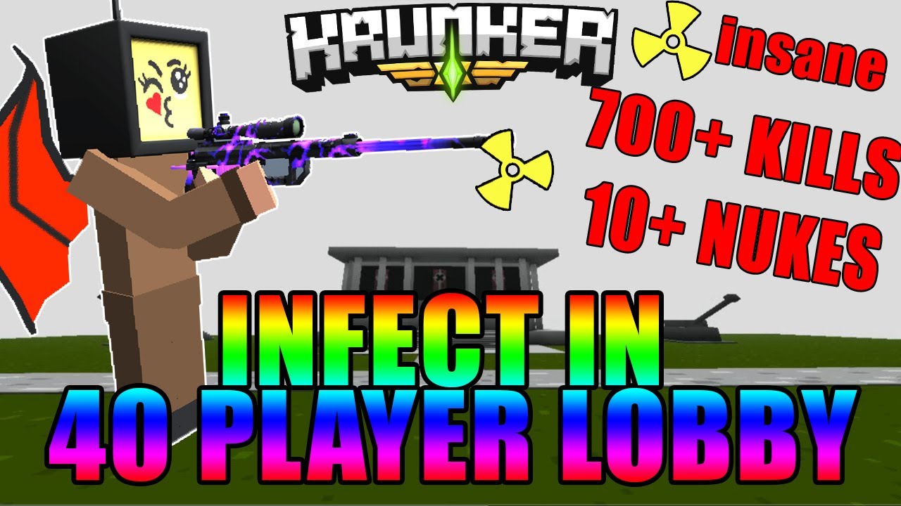 KRUNKER 40 player in INFECT mode (ZOMBIED_DAY)