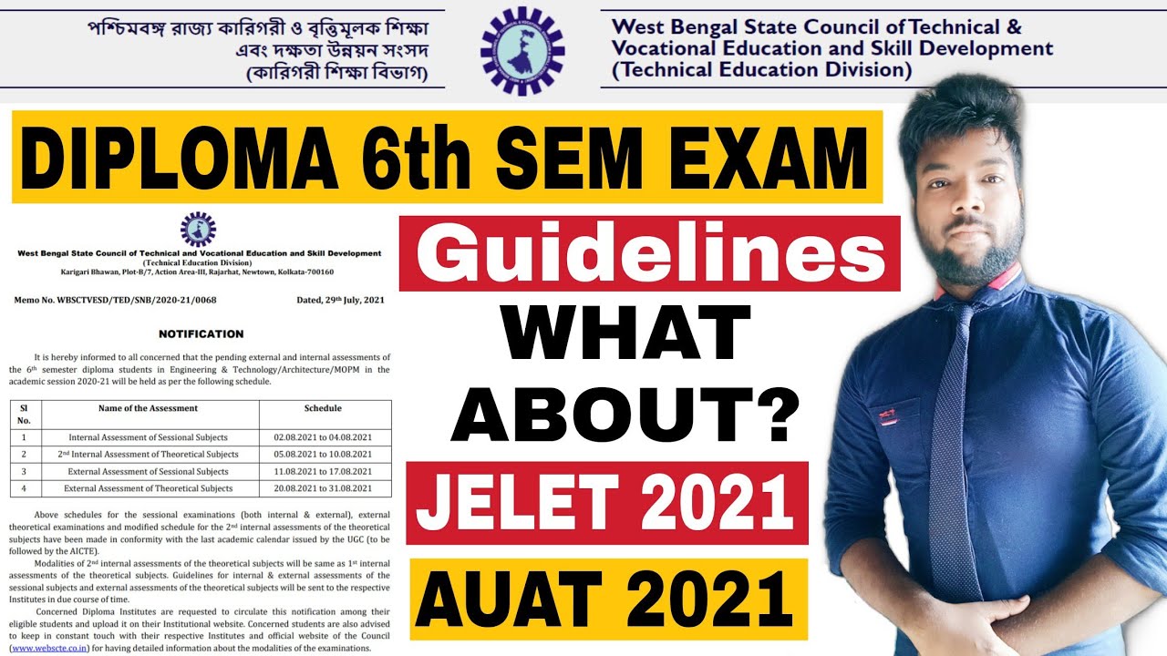 Diploma 6th Sem Internal/External Exam Guidelines & Schedule | What About JELET & AUAT 2021 Exam?