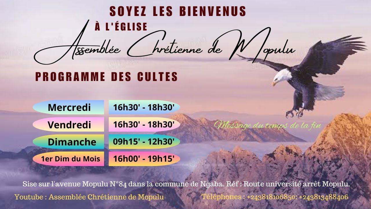 Culte du Vendredi 16 Janvier 2026 | Pasteur Jean UMBA #branham #vgr #messagedutempsdelafin