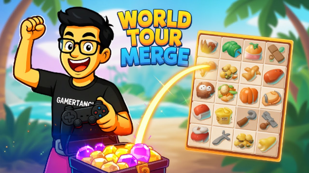 Exploring the Globe 🌍✈️ Gamertancy Plays World Tour Merge Game
