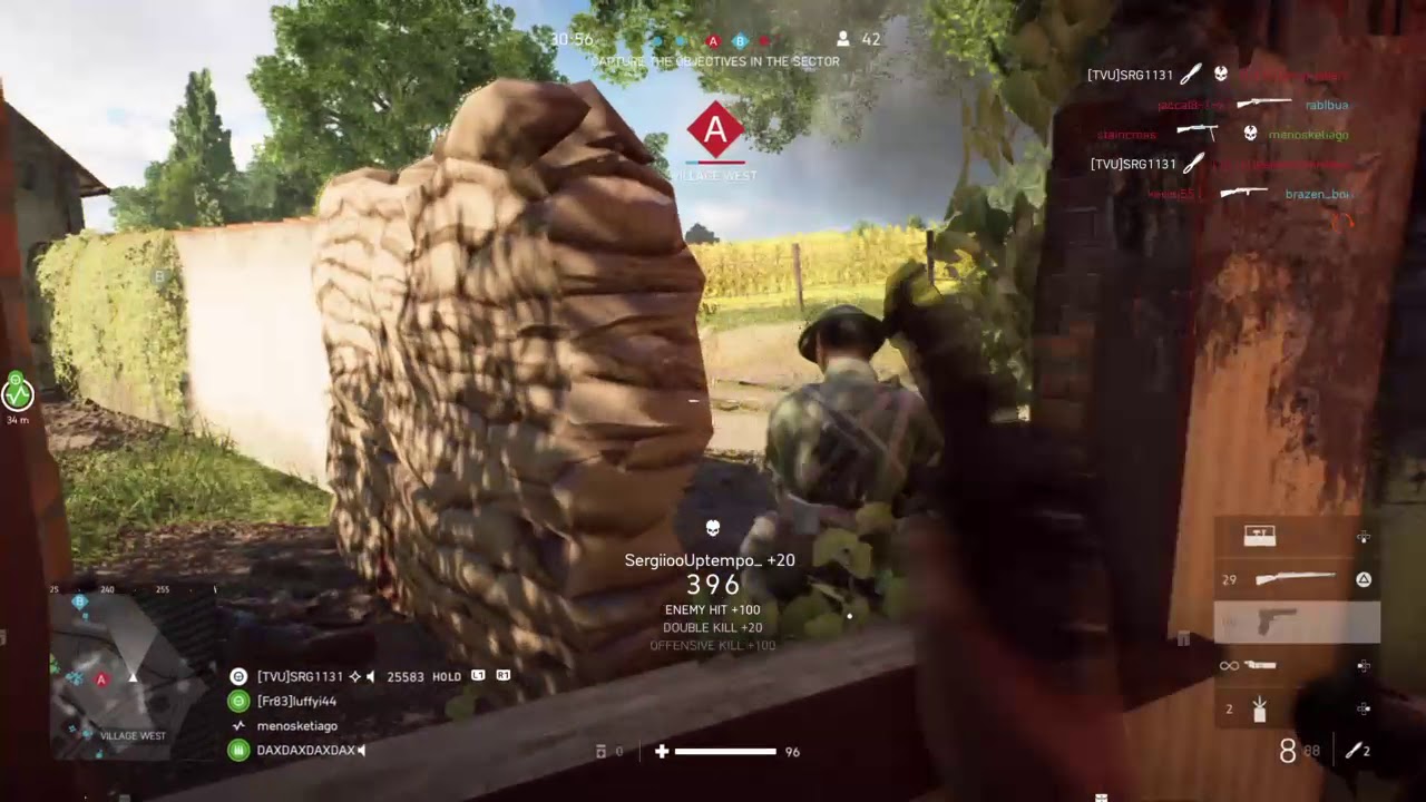 BF5 Killing Spree with Throwing Knives