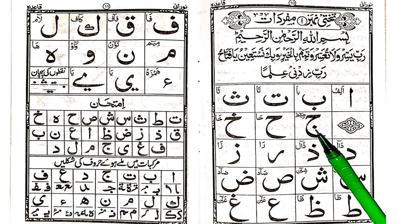 Alif Baa Taa | Qaida Noorania lesson 1 | Arabic Alphabet | Noorani Qaida Alif Baa Taa | learn quran