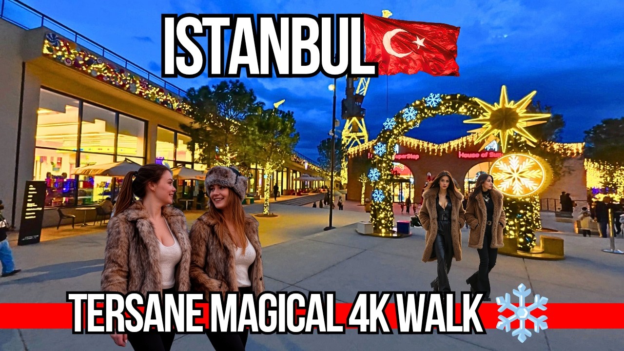 Luxury Istanbul 4K Walk 2026 | Rixos Tersane, Winter Wonderland at Golden Horn