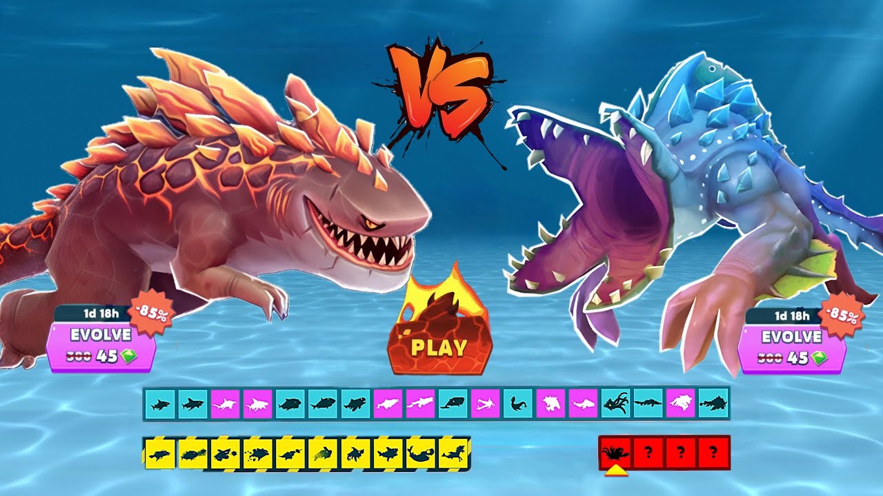 GIANT TITAN SHARKJIRA SHARK VS GIANT TITAN ABYSSAURUS SHARK - BIG SHARK | HUNGRY SHARK EVOLUTION