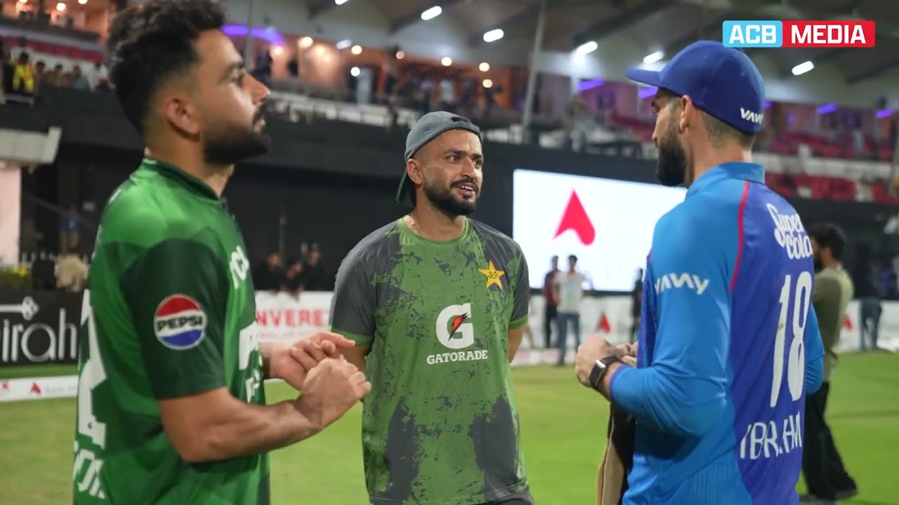 Afghanistan and Pakistan players Meet & Greet following AfghanAtalan's 18-run win last night | ACB