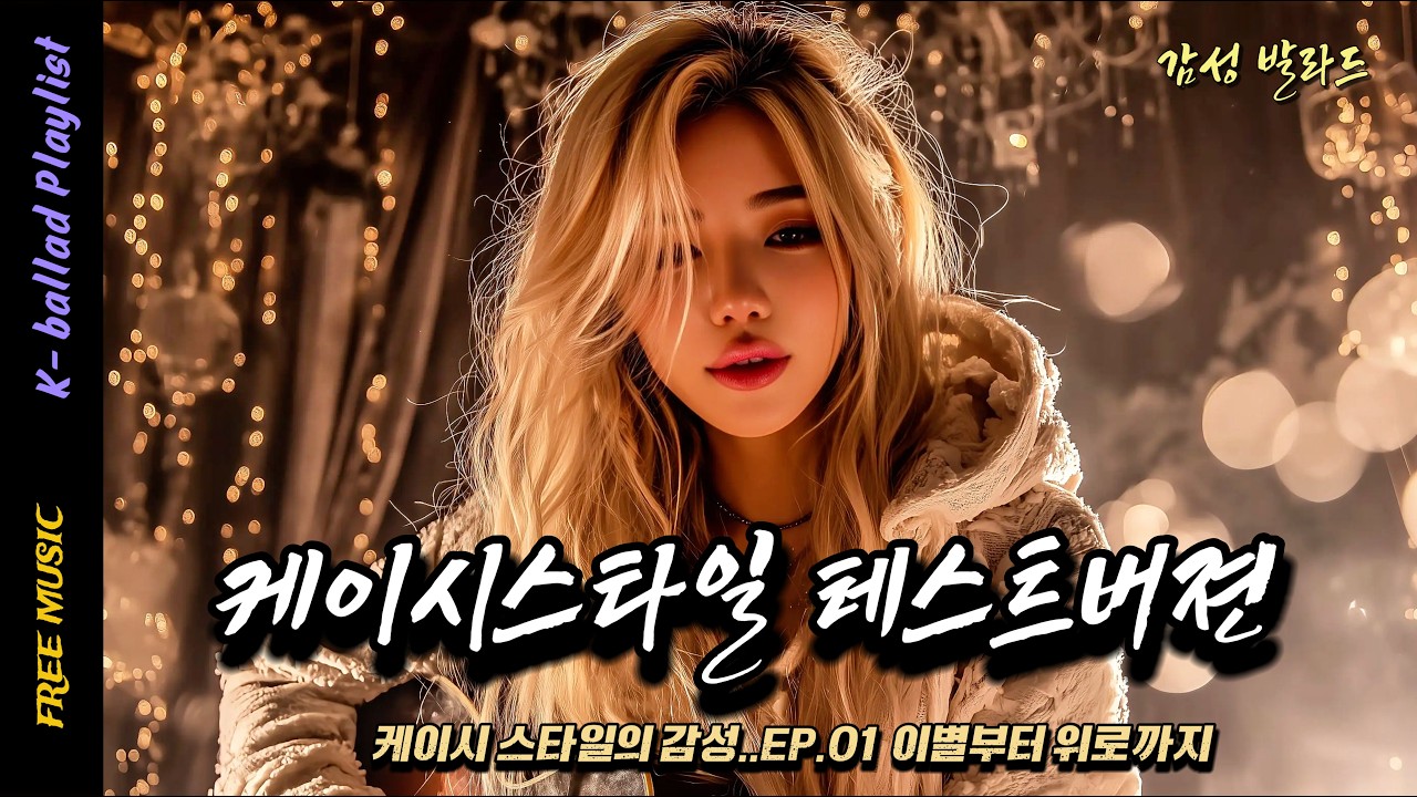 🥀 케이시 스타일의 감성.. 이별부터 위로까지 💔 잠 못 드는 밤 듣기 좋은 노래 🎹 (케이시스타일 테스트버젼)