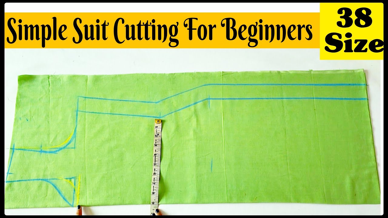 38 Size Simple Suit Cutting For Beginners | Simple Kurti Cutting | Stitch By Stitch