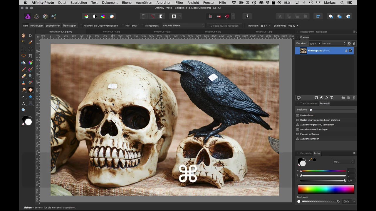 Affinity Photo: Restaurieren und Inpainting-Füllung