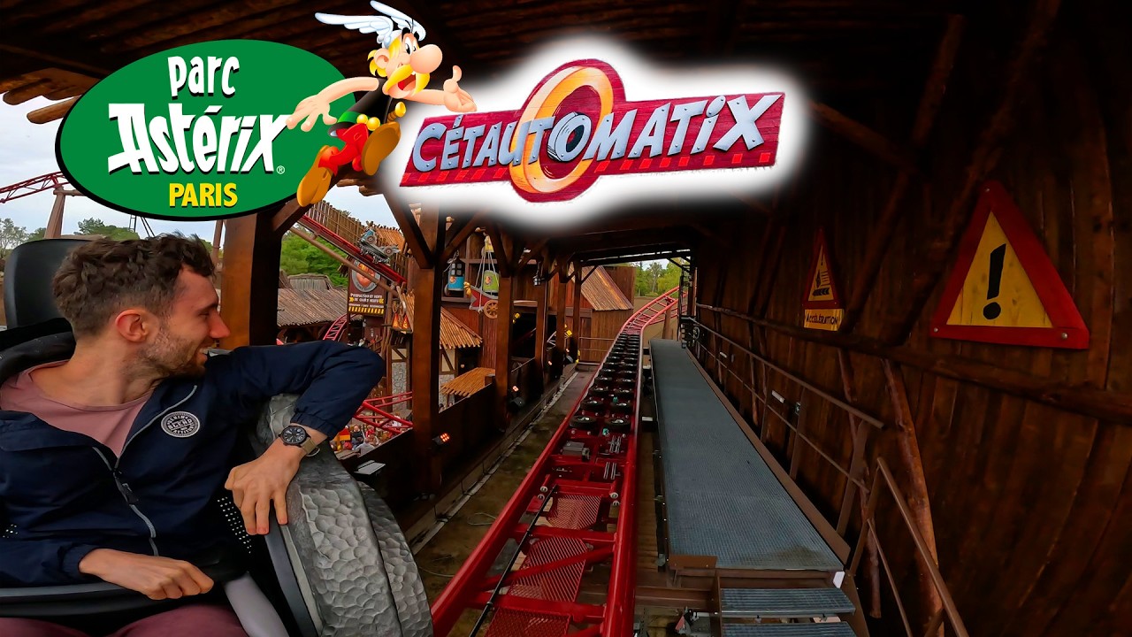 Cétautomatix  Launched Spinning Coaster 4K POV - Parc Astérix