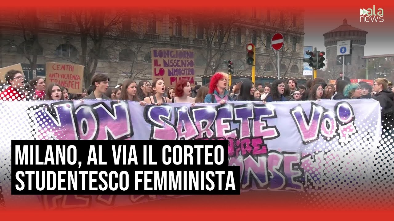 Milano, al via il corteo studentesco transfemminista: in centinaia contro ddl Bongiorno e sessismo