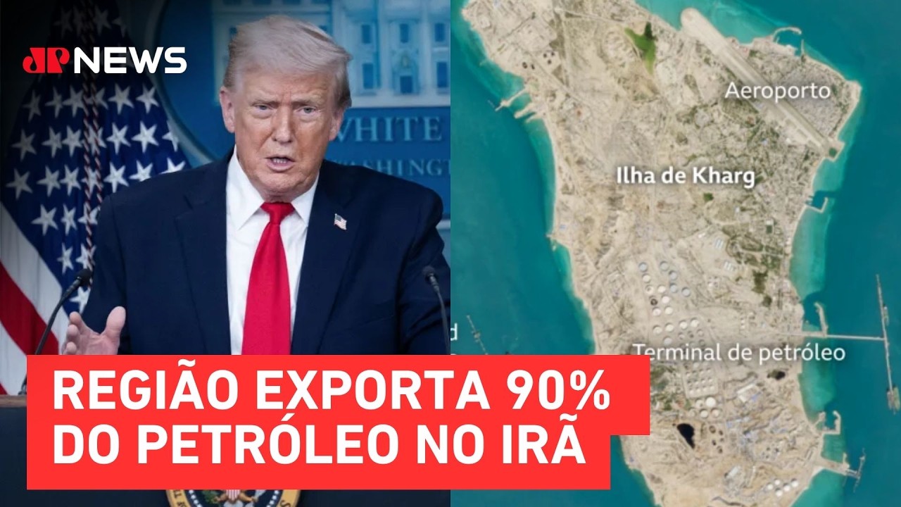 Donald Trump ameaça tomar Ilha de Kharg para forçar reabertura do Estreito de Ormuz | TEMPO REAL