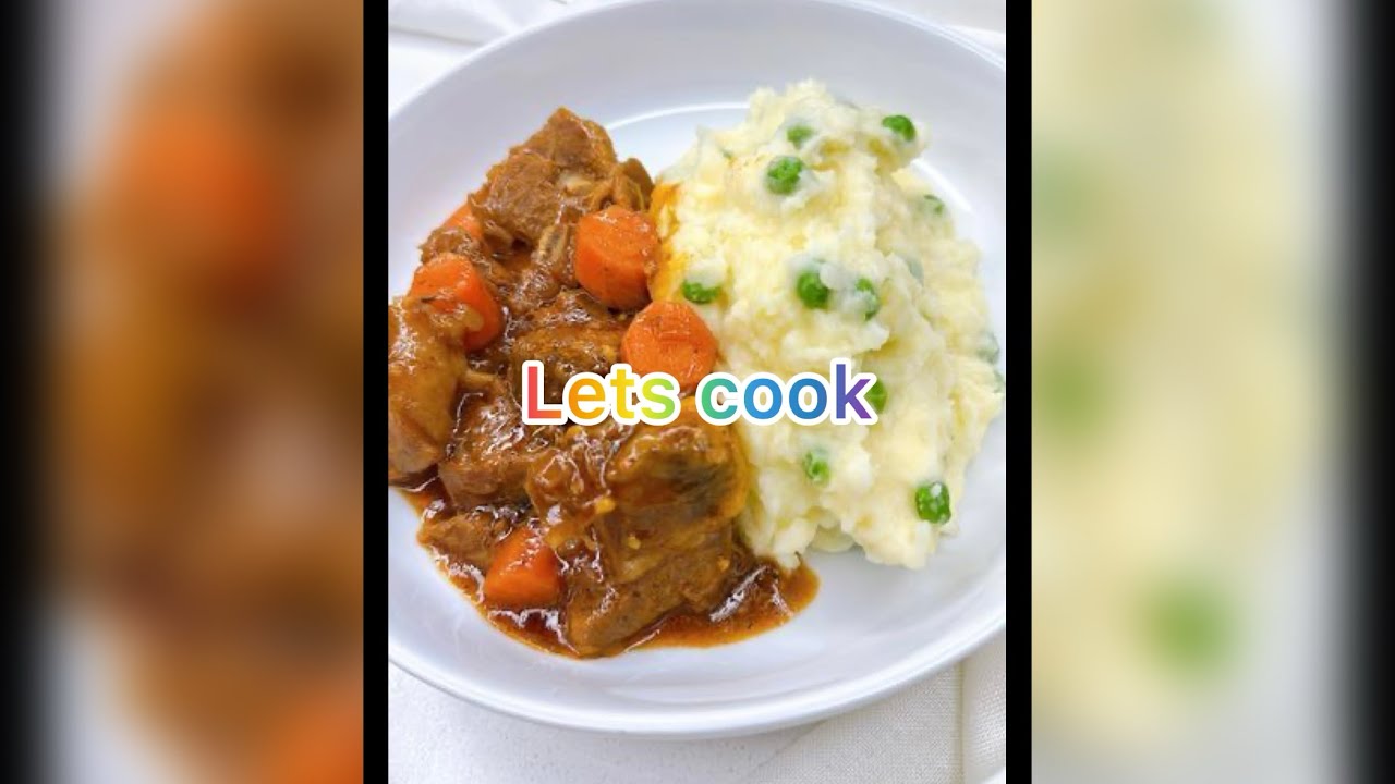 Lets cook mashed potatoes with beef 🥩,first cooking vlog 😂