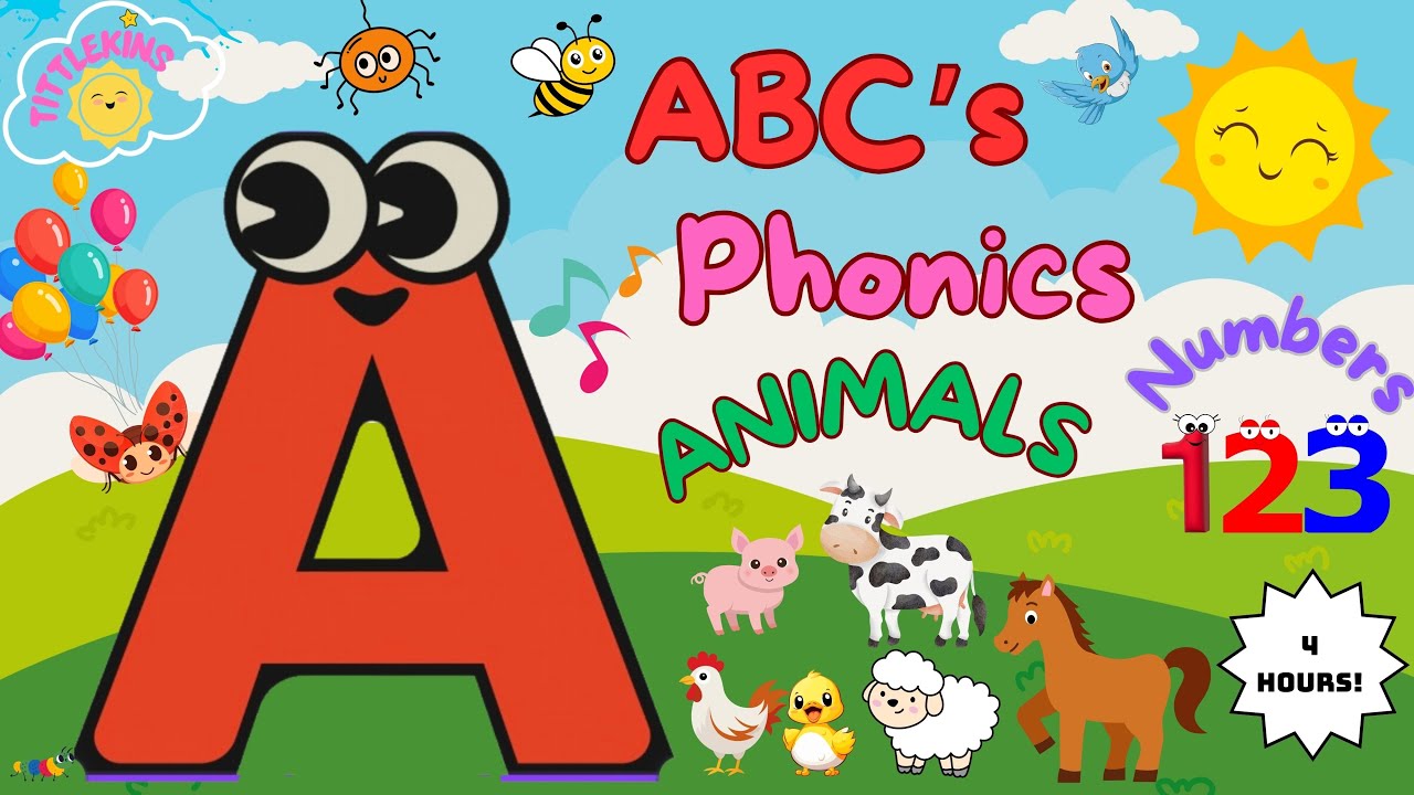 Learn ABC’s, Colors, Counting, Shapes, Animal Sounds & More! #toddlerlearning #baby #tittlekins