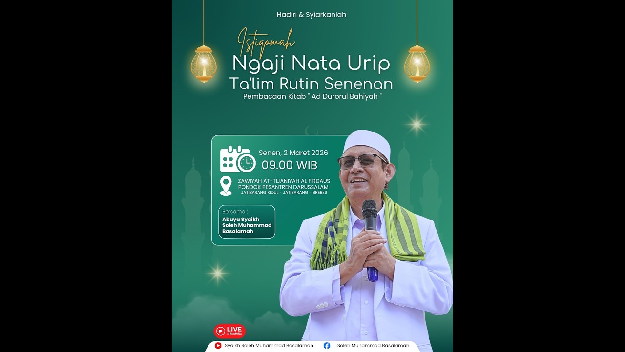 🔴LIVE NGAJI NATA URIP :: TA'LIM RUTIN SENENAN :: 2 MARET 2026 M
