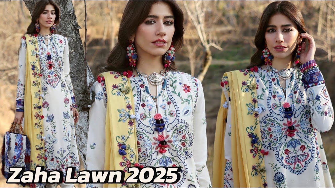 Zaha Lawn 2025 | Kashur ZL25-11 B | Zaha by Khadija Shah 