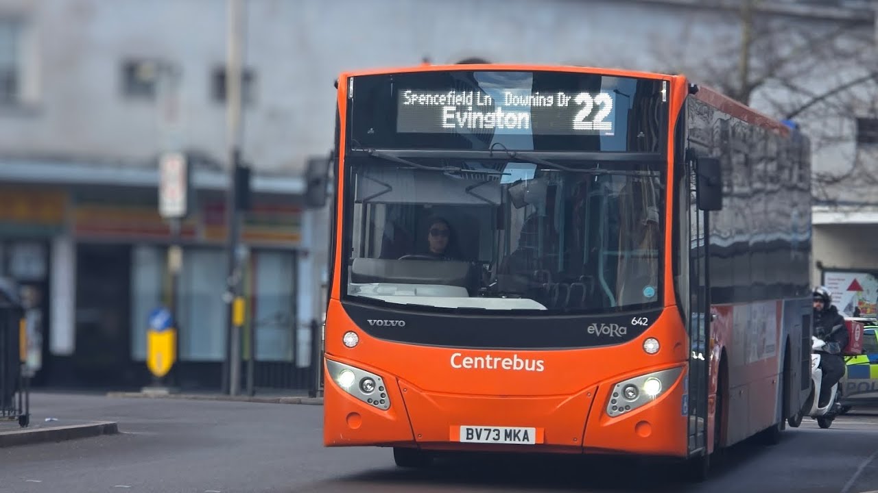 Ride on centrebus Leicester MCV evora BV73 MKA 642 route 22