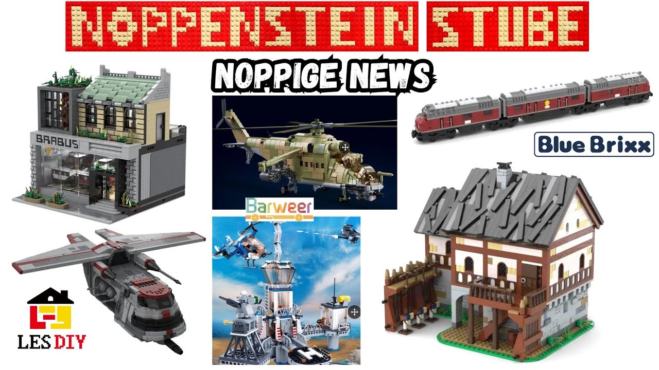 Noppige News | Eisenbahn, Mittealter, Hubschrauber... | LesDiy, Blue Brixx, Barweer