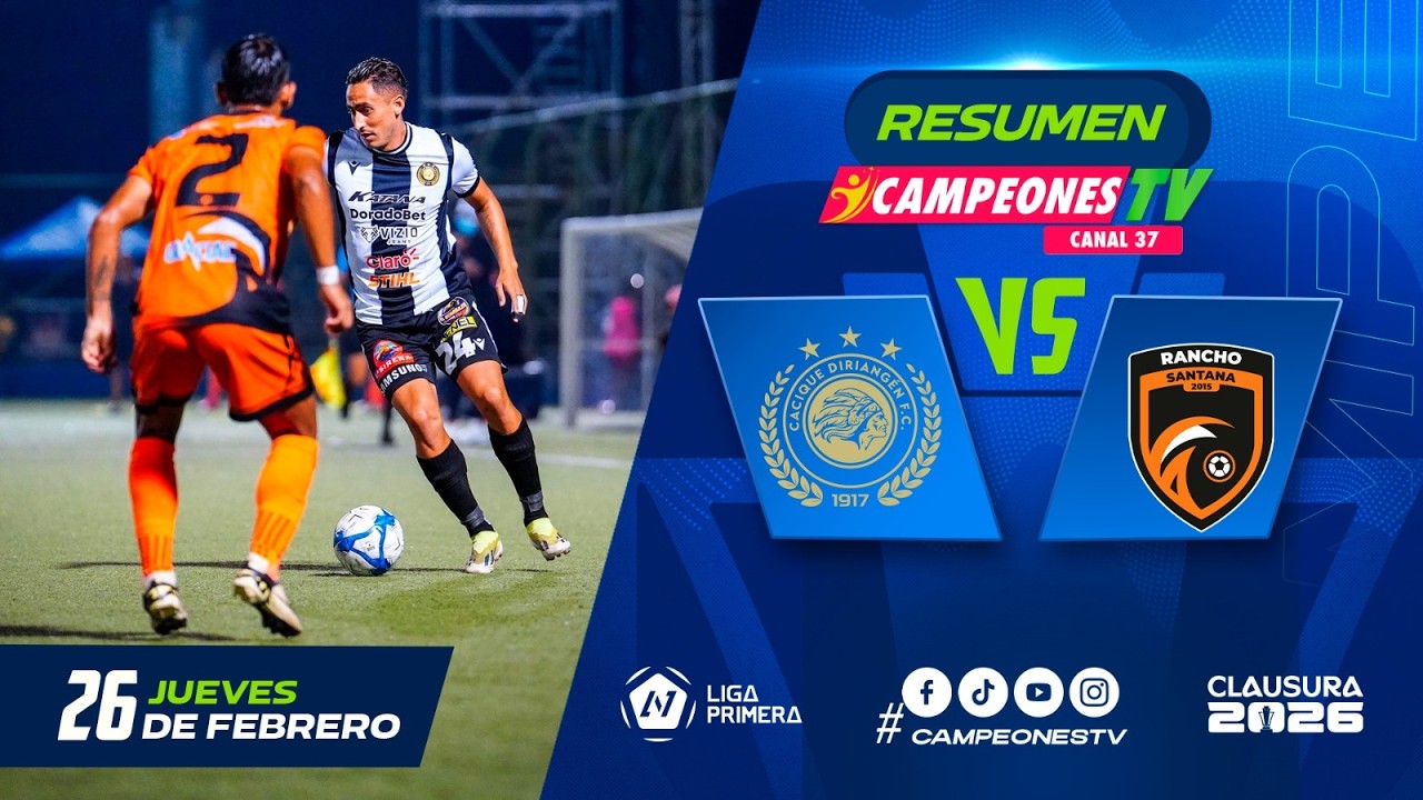 ¡FESTIVAL DE GOLES DEL CACIQUE! ⚽🔥 Diriangén 5-1 Rancho Santana| Resumen 26/02/2026
