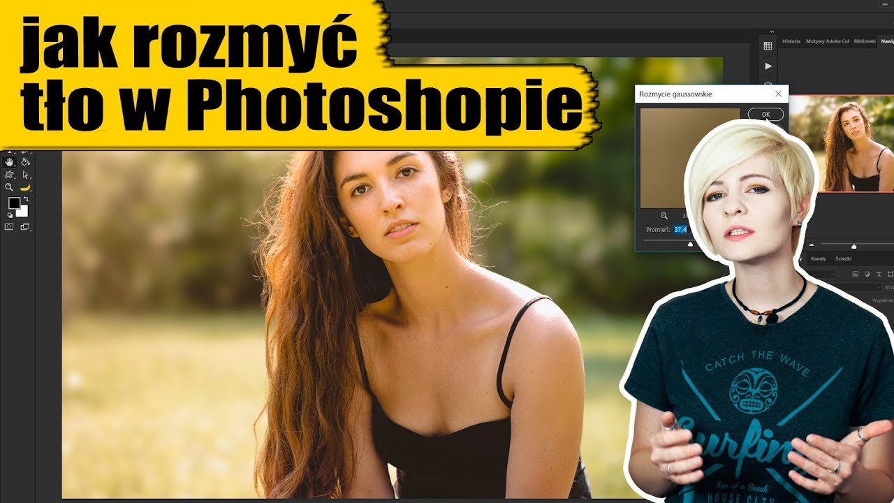 Jak rozmyć tło w Photoshopie - Photoshop dla początkujących || Sztuka Retuszu