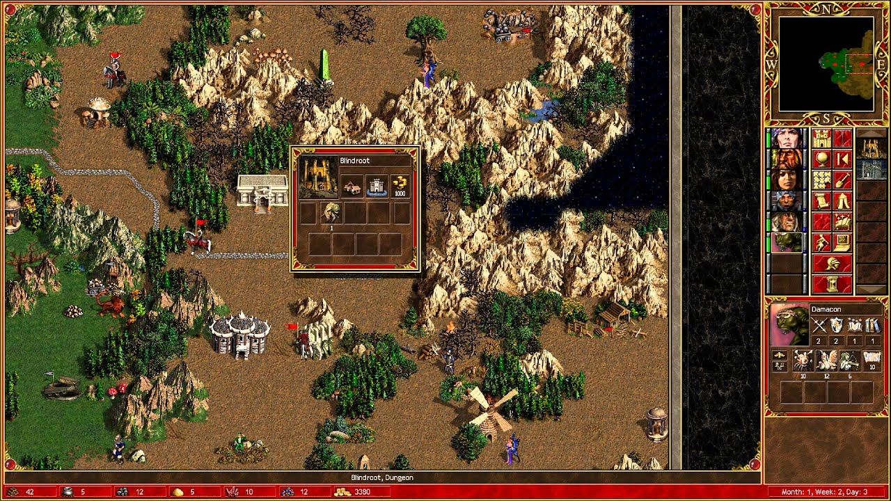 Heroes 3 HotA Multiplayer - Skirmish L 160% - Broxy (Dungeon) vs Ranzi (Inferno) - {3/6}