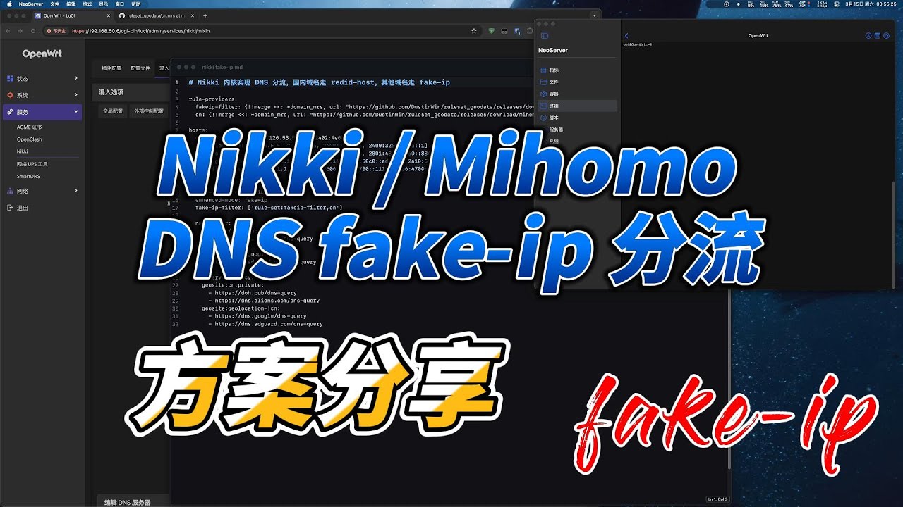 Nikki / Mihomo 内核实现 DNS 分流 fake-ip 方案分享，国内 &ldquo;redir-host&rdquo;，国外 fake-ip
