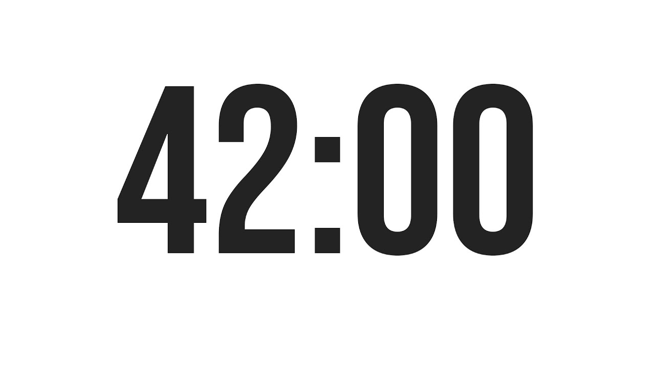 42 MINUTE TIMER - COUNTDOWN TIMER (MINIMAL)