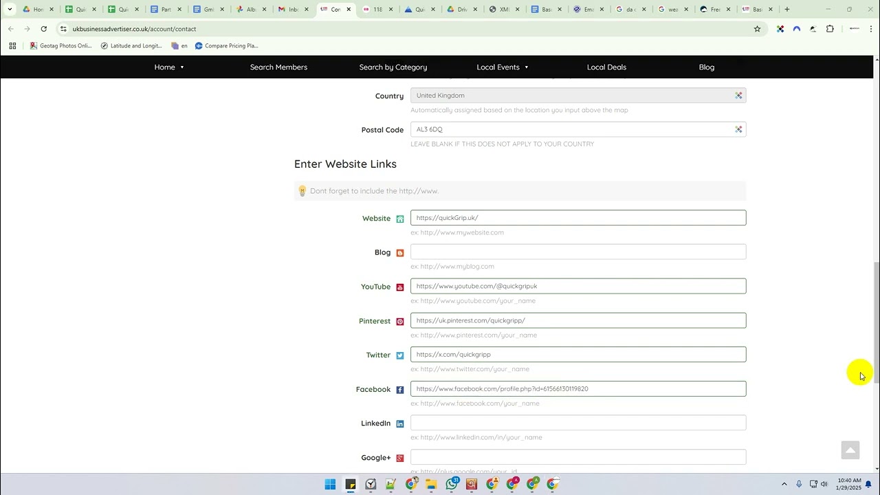How to create account ukbusinessadvertiser.co.uk for local citation [beginners guide]
