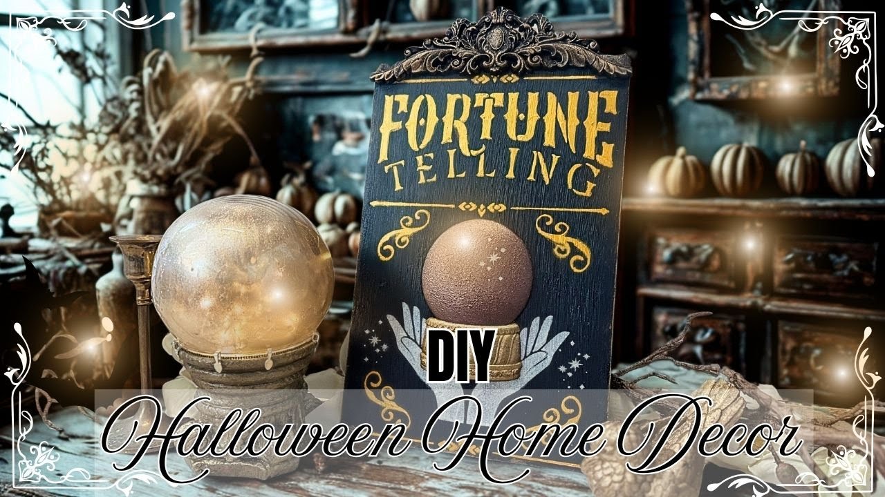 Декор для дома на Хэллоуин своими руками с использованием форм для переделки | Хрустальный шар св...