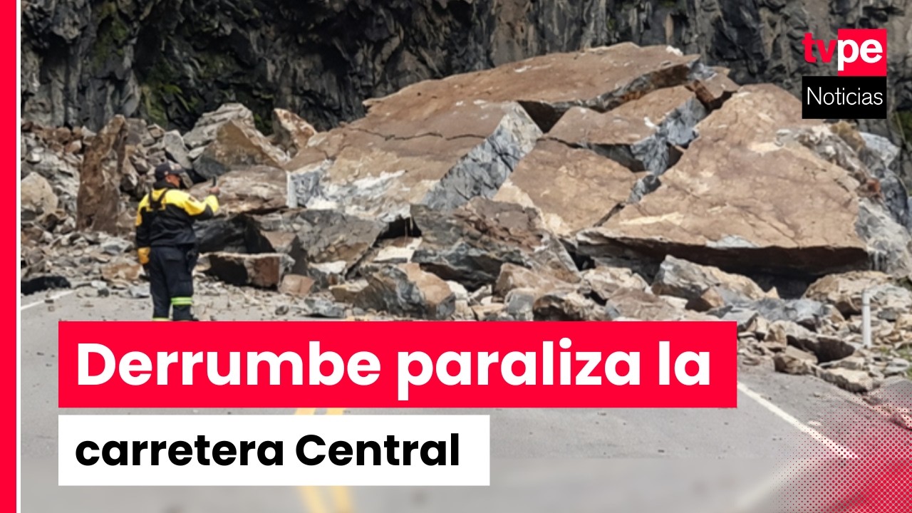 Carretera Central: ca&iacute;da de rocas bloquea km 97 en Huarochir&iacute;