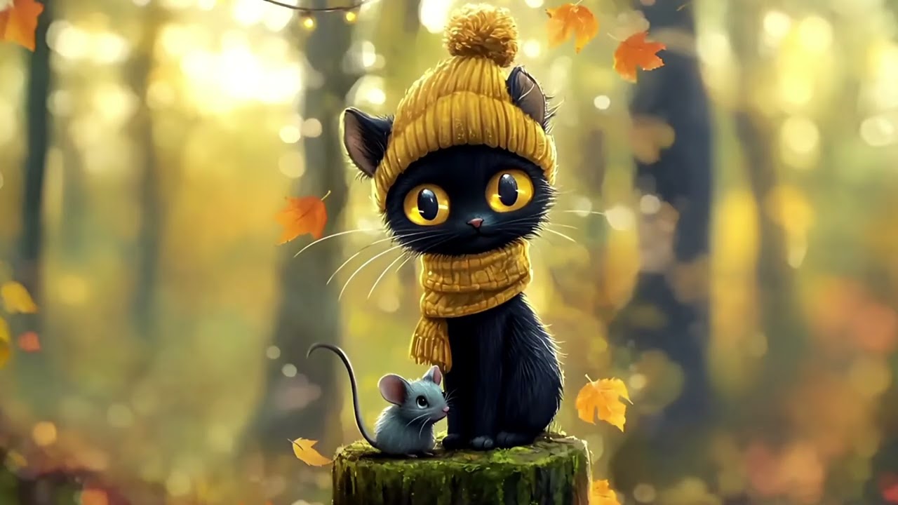 Чёрный кот в жёлтой вязаной шапке #индипоп #чёрныйкот #ПричудливаяМузыка