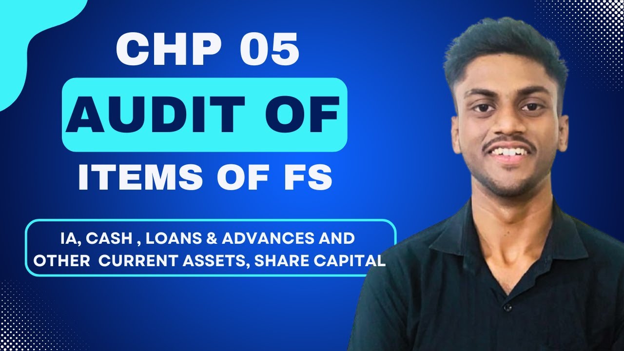 Audit of Intangible Assets, Cash & Share Capital | CA Inter Audit Ch 5