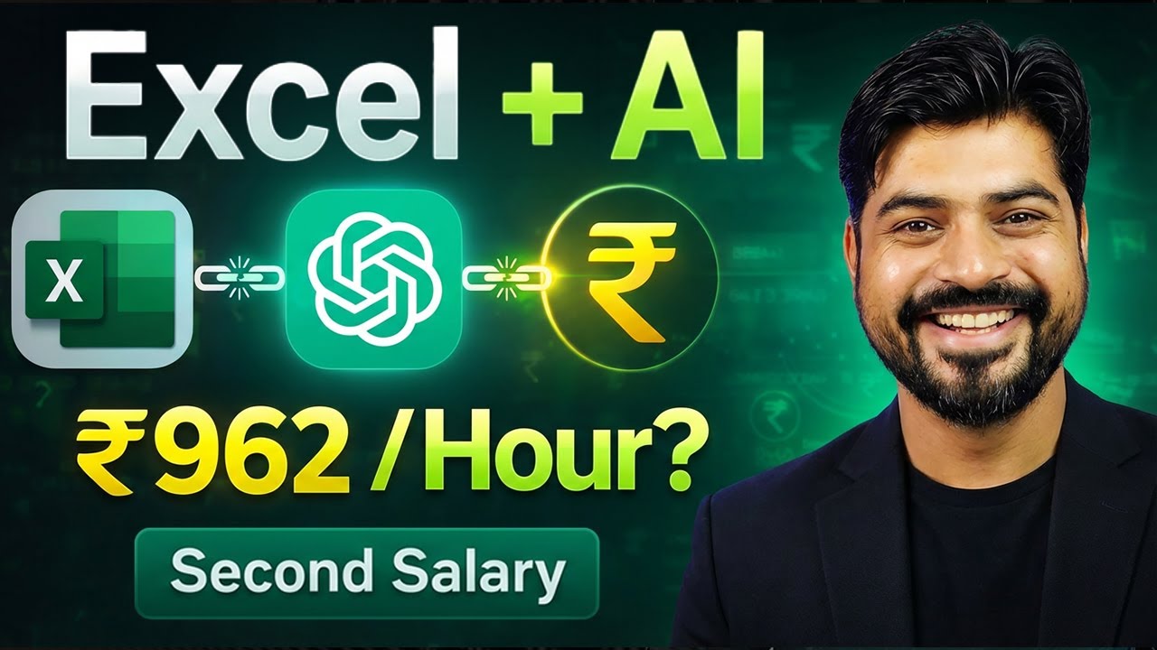 Excel + AI = Rs. 962 per hour ❓ (Second Salary)