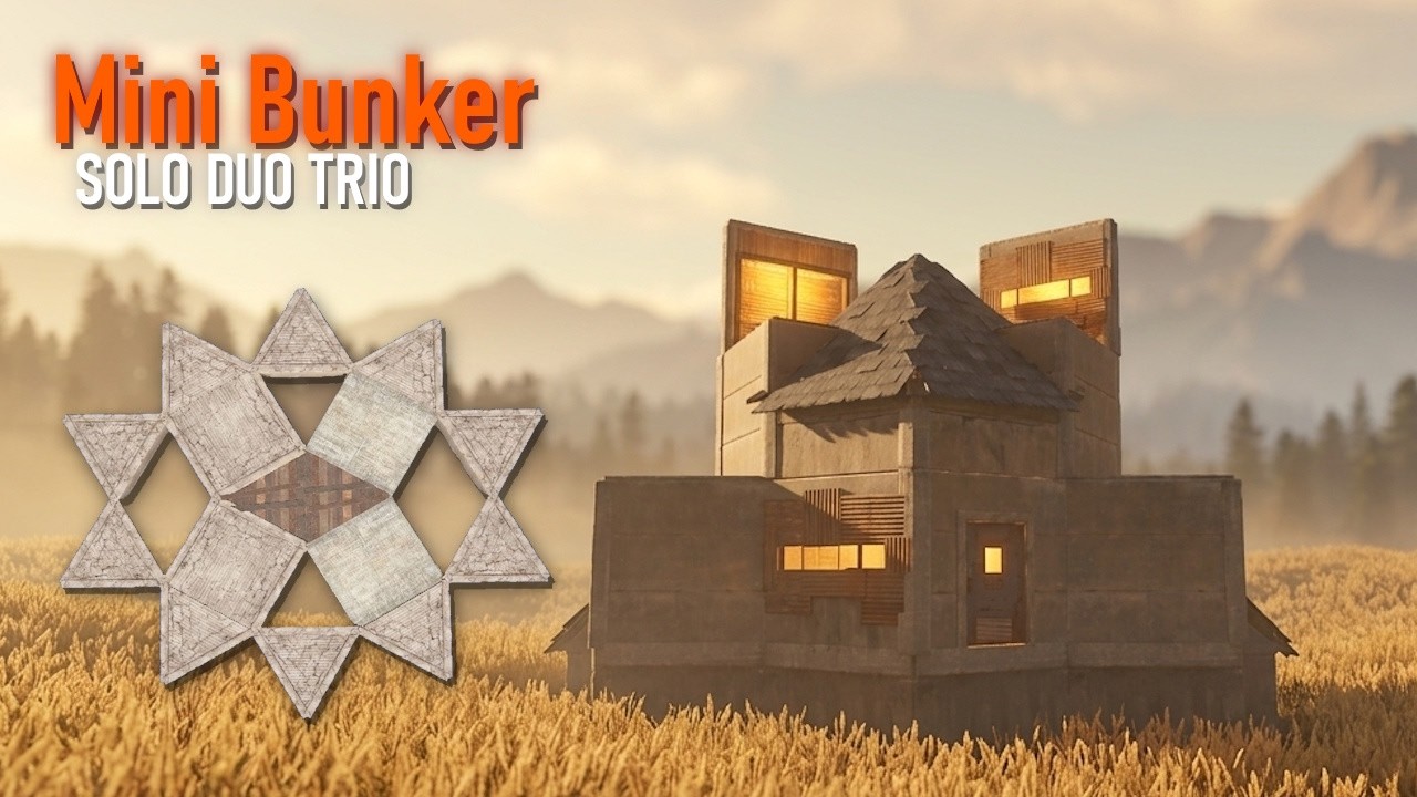 RUST SOLO DUO TRIO BUNKER BASE DESIGN (I Built the PERFECT TRIO BUNKER Base Design)
