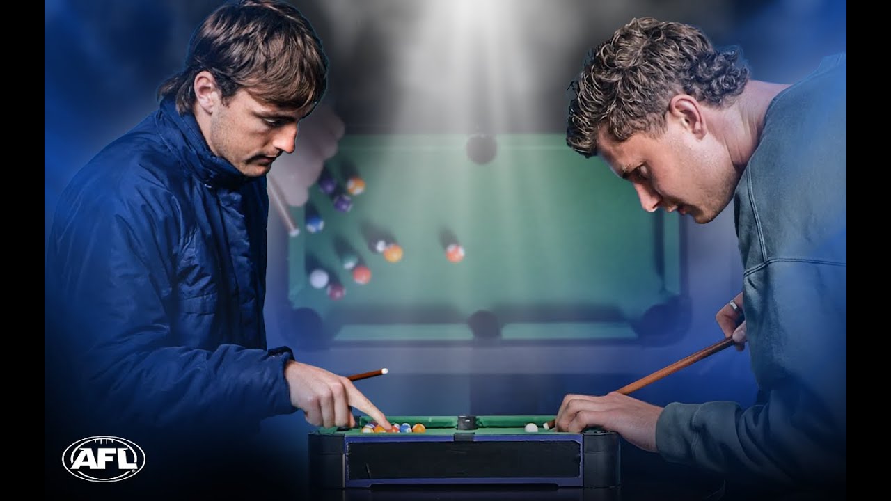 North Melbourne players play TABLE TOP POOL 🎱