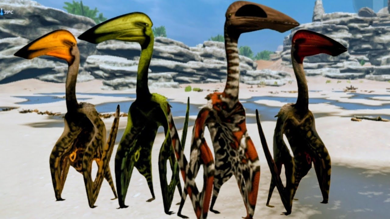 CAÇANDO COM OS MEUS QUATRO HATZEGOPTERYX EM SERVIDOR DE SEMI-REALISMO!path of titans mobile 