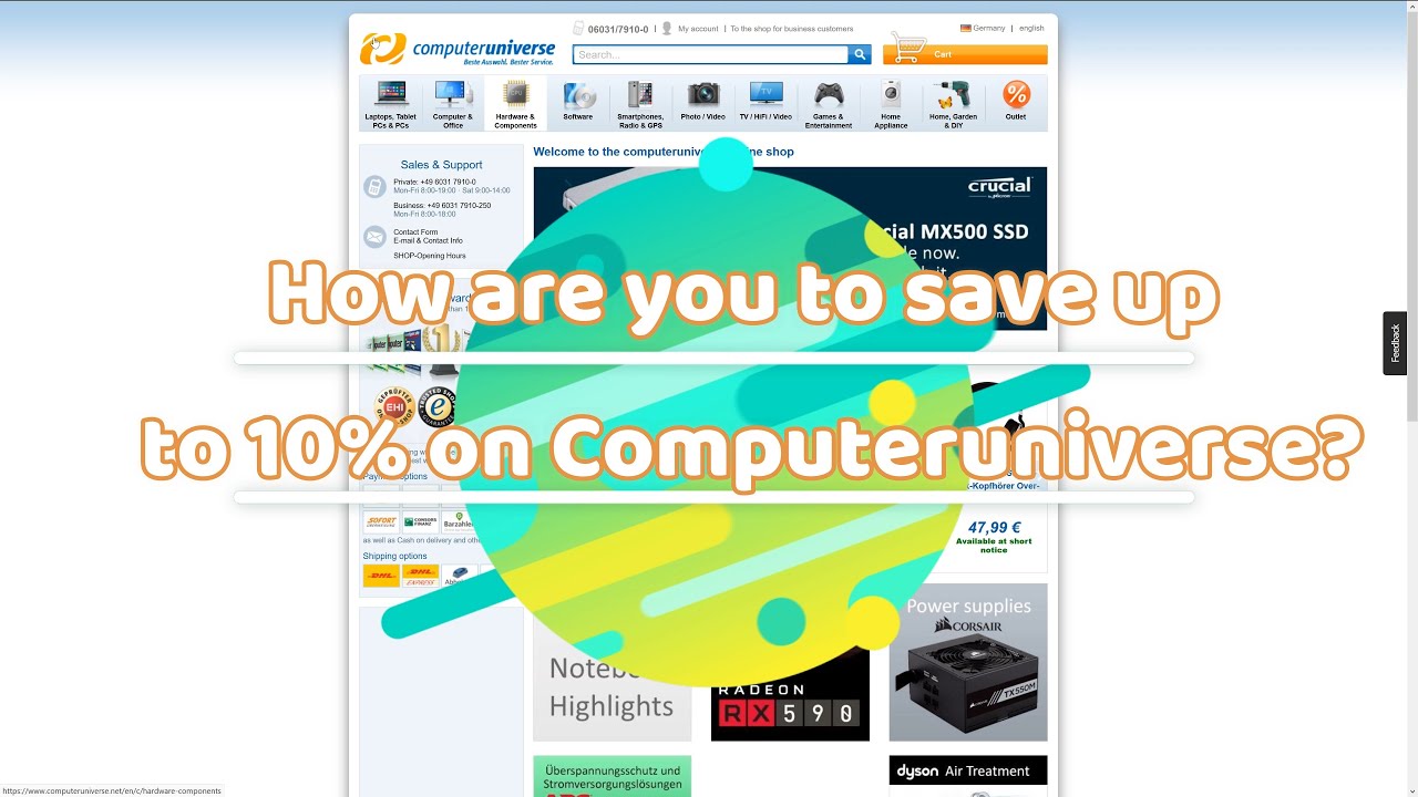 How to buy at Computeruniverse with discounts and coupons? Where to get a lot of coupons?
