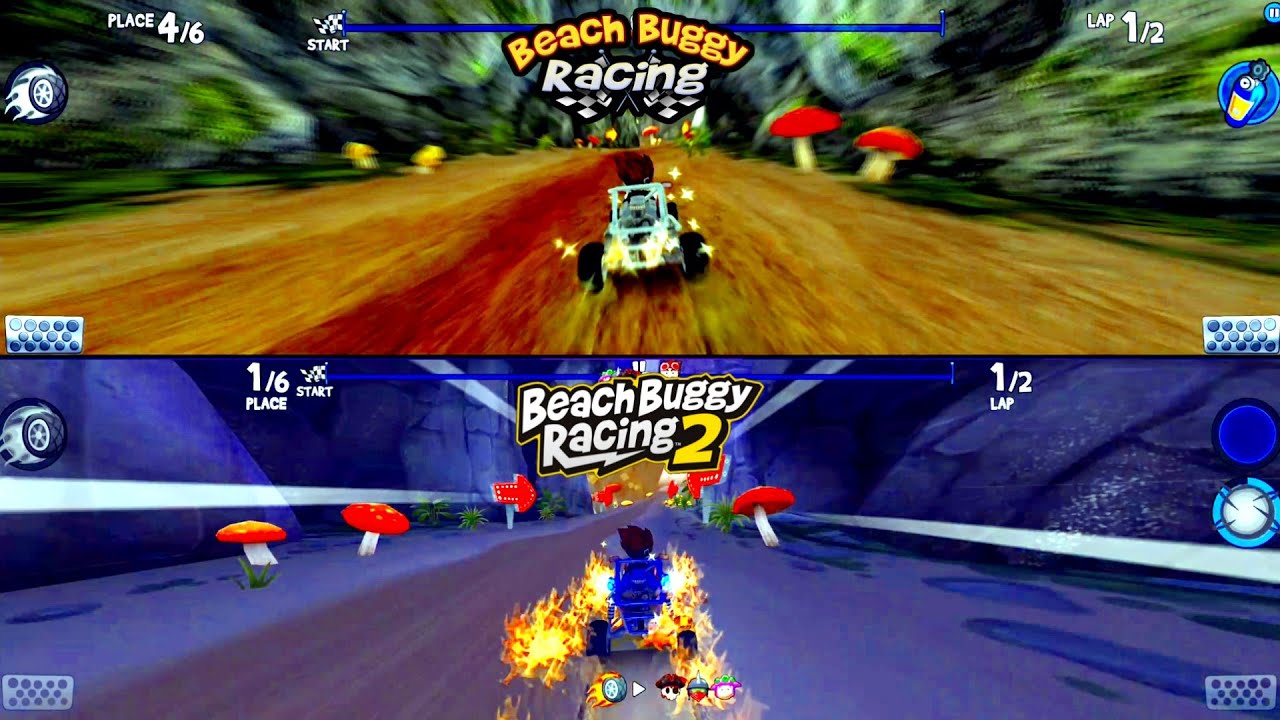 Beach Buggy Racing 1 VS Beach Buggy Racing 2 (Gameplay Comparison) 2020