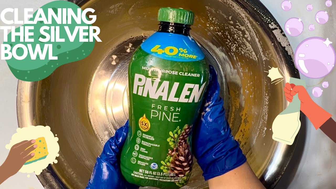 CLEANING WITH PINALEN🫧 SUDSY CLEANING FT THE SILVER BOWL | SPONGE SQUEEZING ASMR