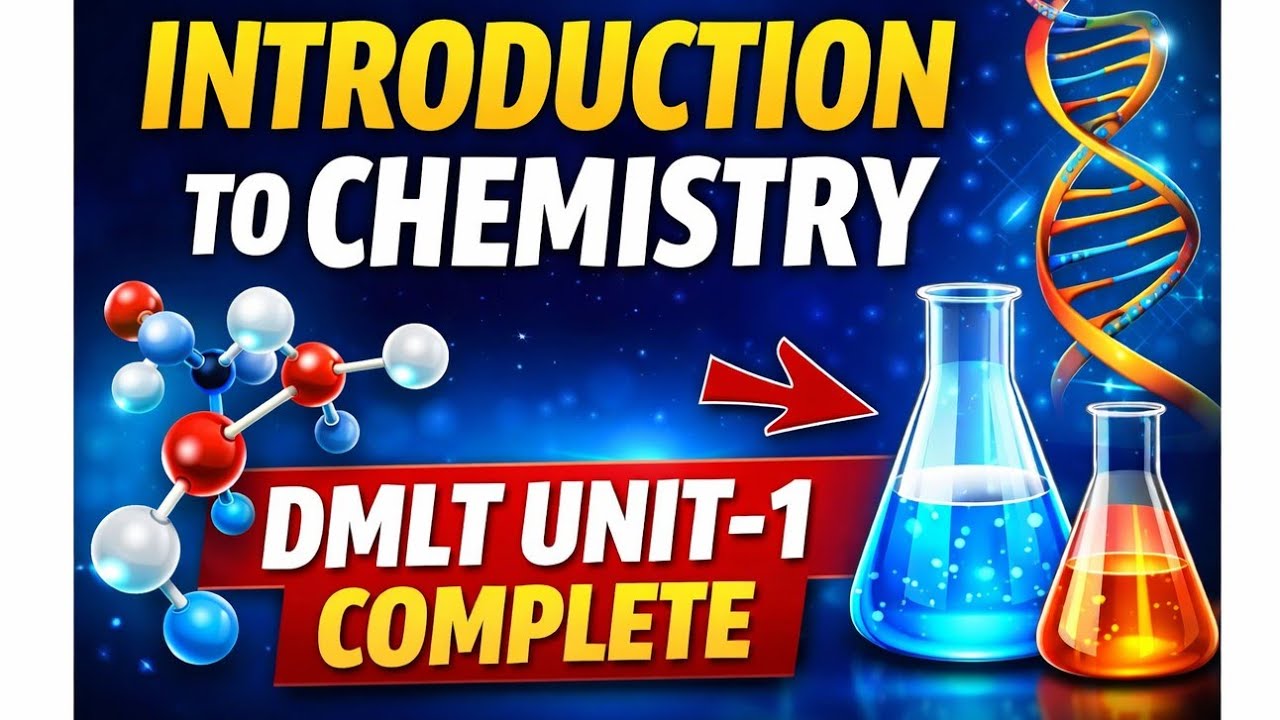 Introduction to Chemistry for DMLT | Role of Chemistry in Biological System | Chemistry | Unit1 DMLT