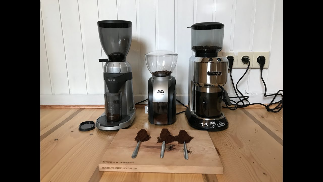 Test welche Kaffeemühle mahlt am feinsten? Graef CM 800, Delonghi Dedica oder Solis Scala?