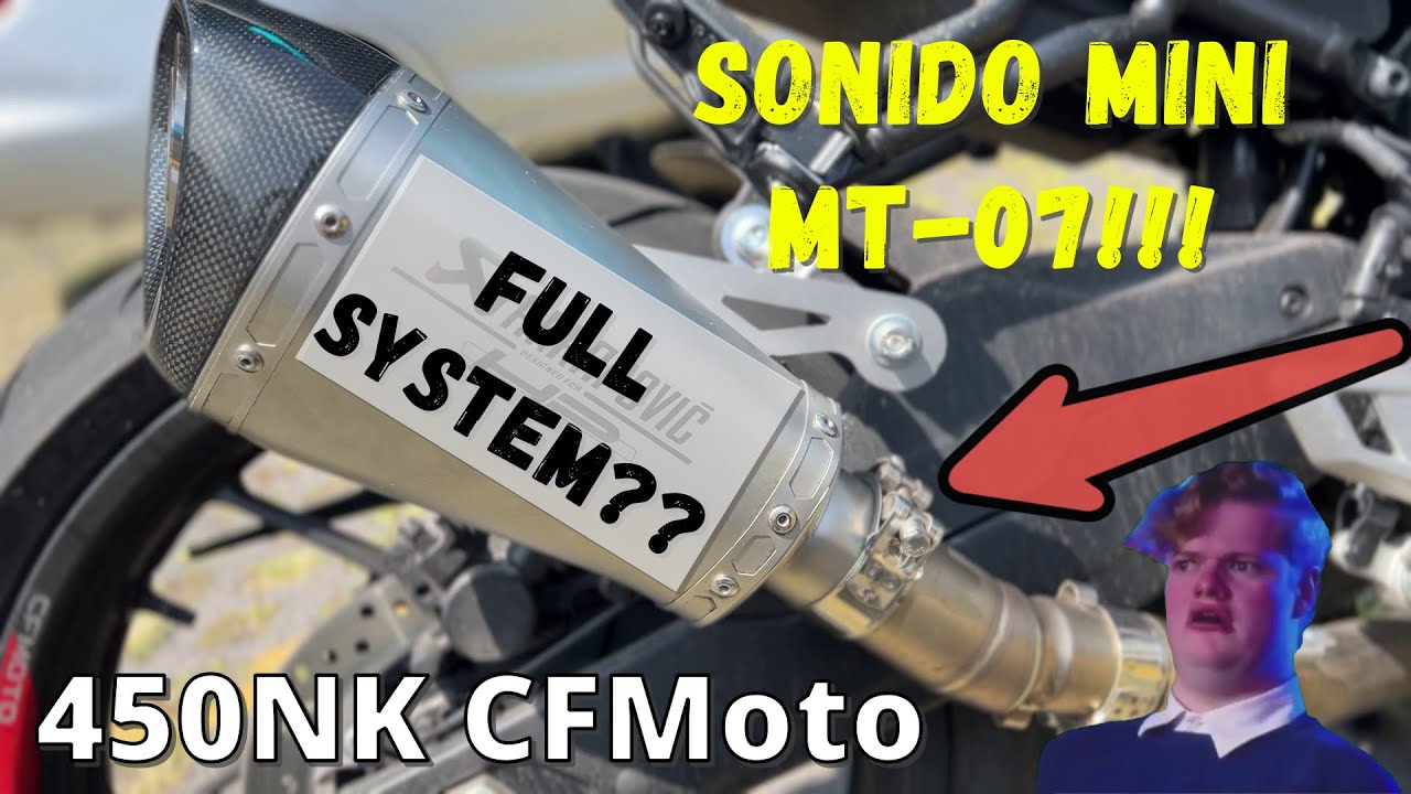 Sonido de MT-07!!!! Le cambi&eacute; el escape a la 450NK de CF Moto 2024 #cfmoto #450nk #450sr