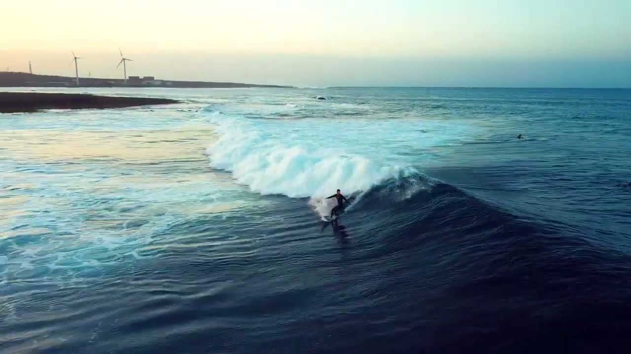 surfing in corralejo in fuerteventura on 1st of January 2023