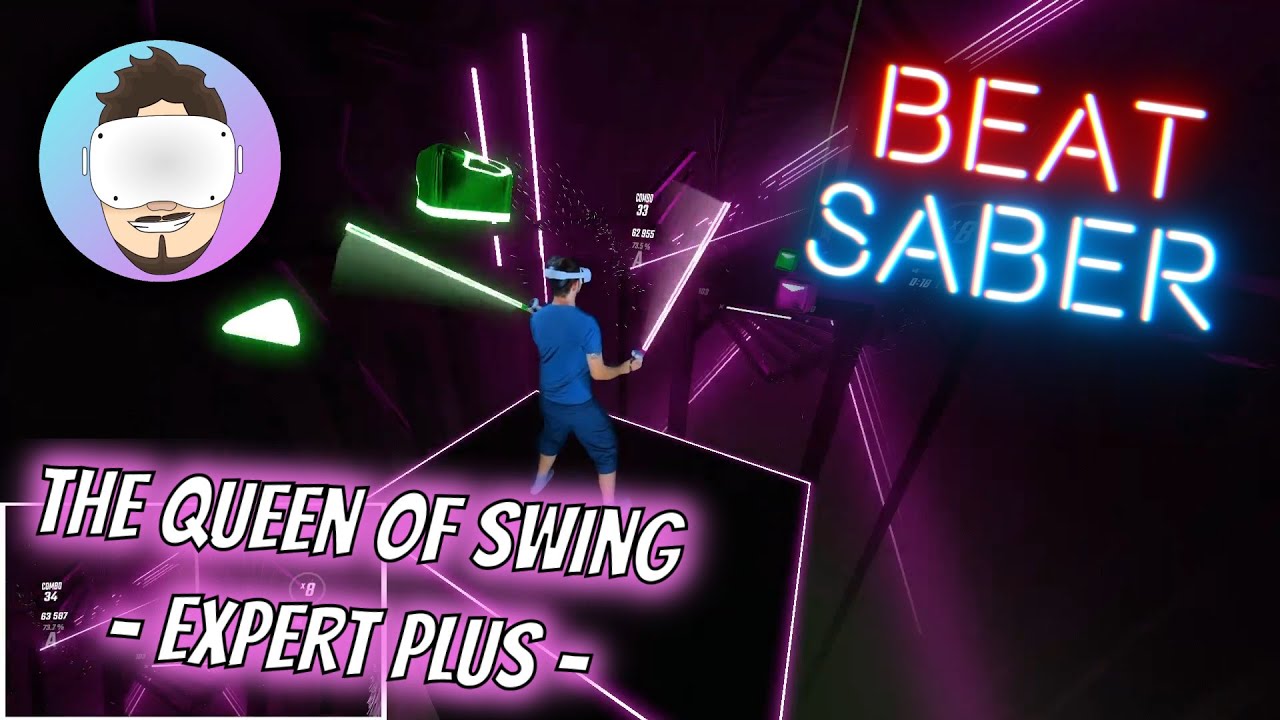 Beat Saber || Queen of swing by Swingrowers ( Expert+ ) - Mixed reality