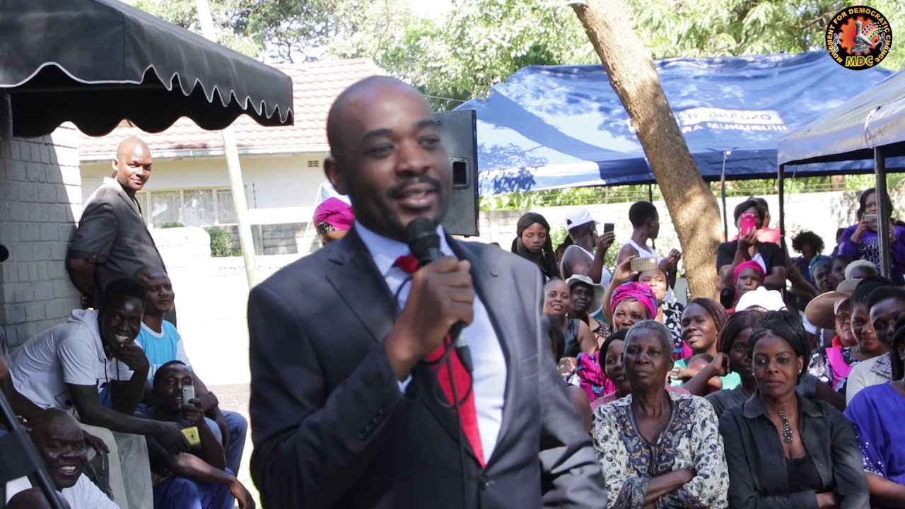 President Chamisa address mourners at Mtukudzi funeral