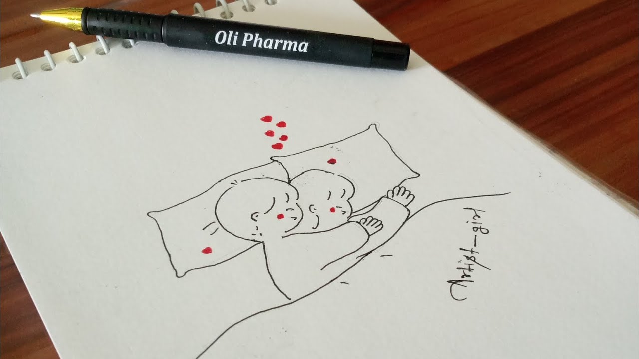 Couple 👥 drawing||love 💕drawing||baby couple drawing#trending#viral#art#shortsfeed#youtubeshorts#pen