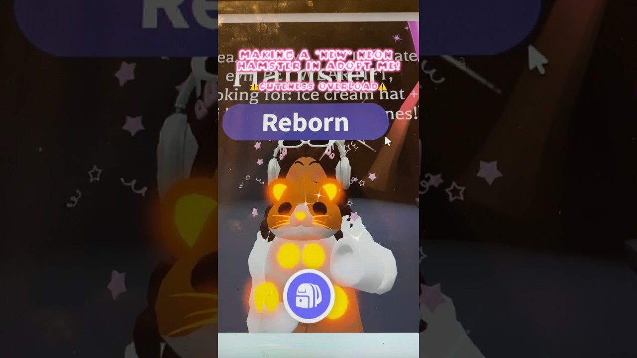 MAKING NEW *NEON HAMSTER* IN ADOPT ME!!🩷🤩 #roblox #adoptme #pets #neon #neonmaker
