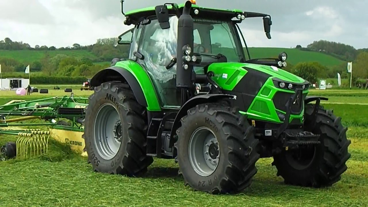 2018 Deutz-Fahr 6140 Tractor With Krone Twin Rotor Rake