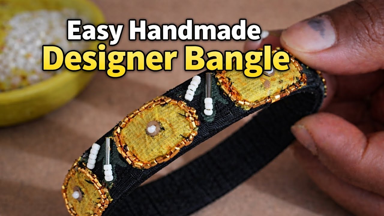 హ్యాండ్‌మేడ్ డిజైనర్ బాంగిల్ || Sunitha Raj Creative Thoughts #handmade#bangles 